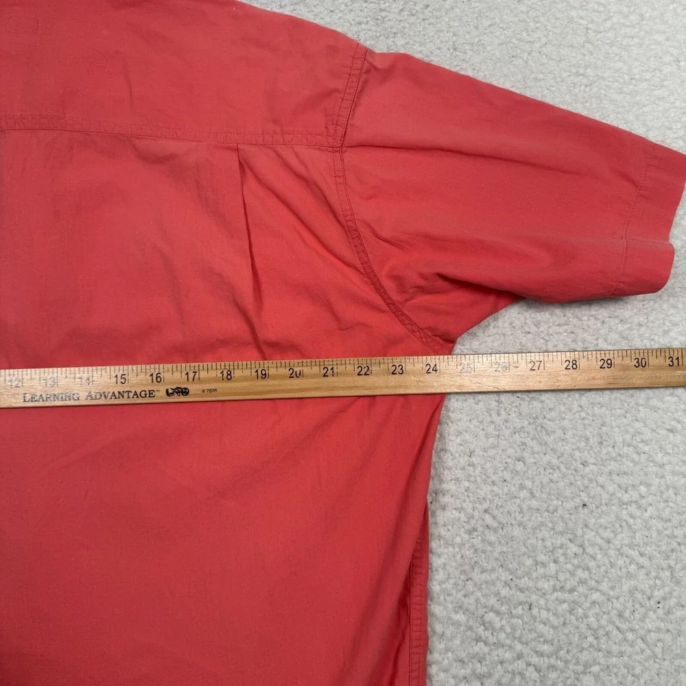 Banana Republic Safari & Travel Clothing Co‎ Shirt Men M Button Up S/S Coral VTG